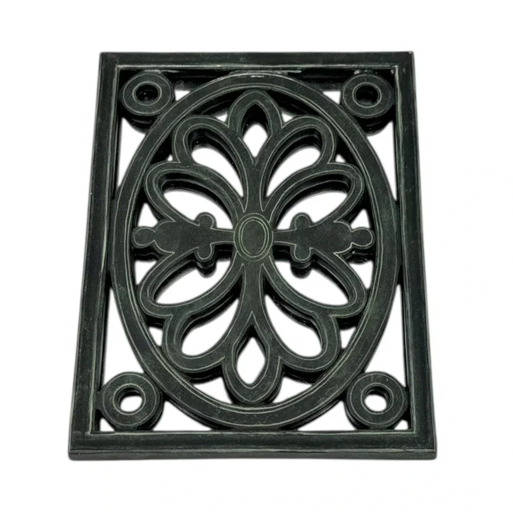 Vintage Ornate Resin Mirror Frame Green Patina Rectangle Vertical Horizon 8